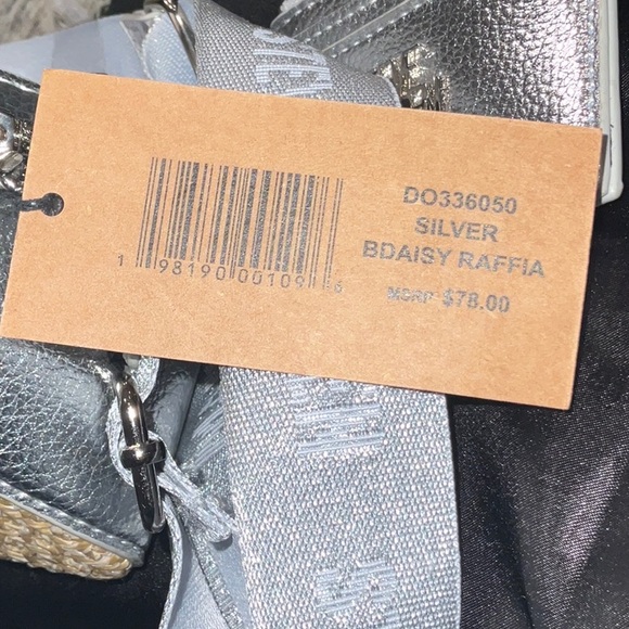 NWT Steve Madden Silver Bdaisy Raffia Crossbody Bag - Picture 15 of 15